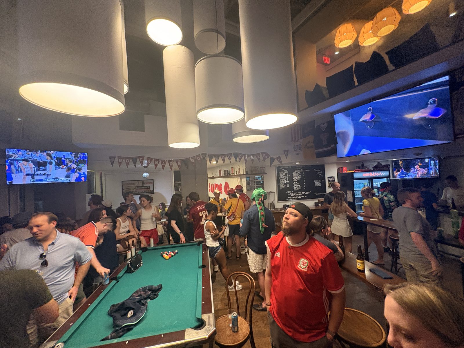 Match day around the pool table